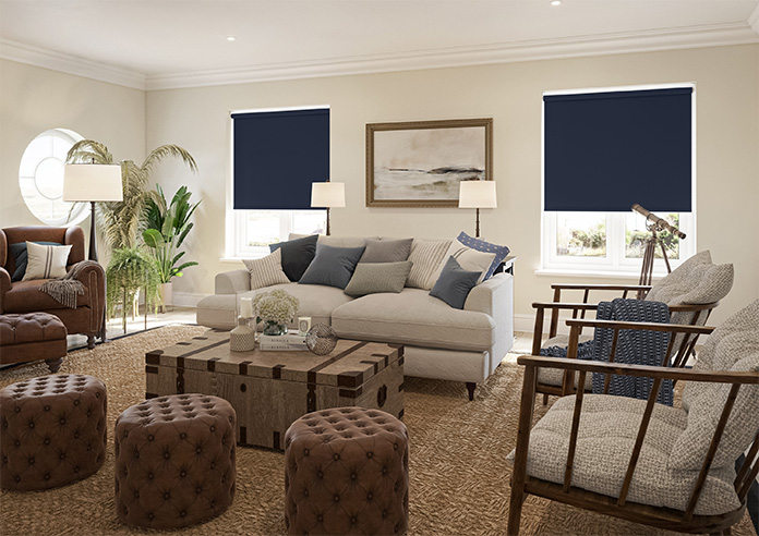 Florenza (Blackout), Midnight Blue - Twist&Fit Roller Blind - Image 7